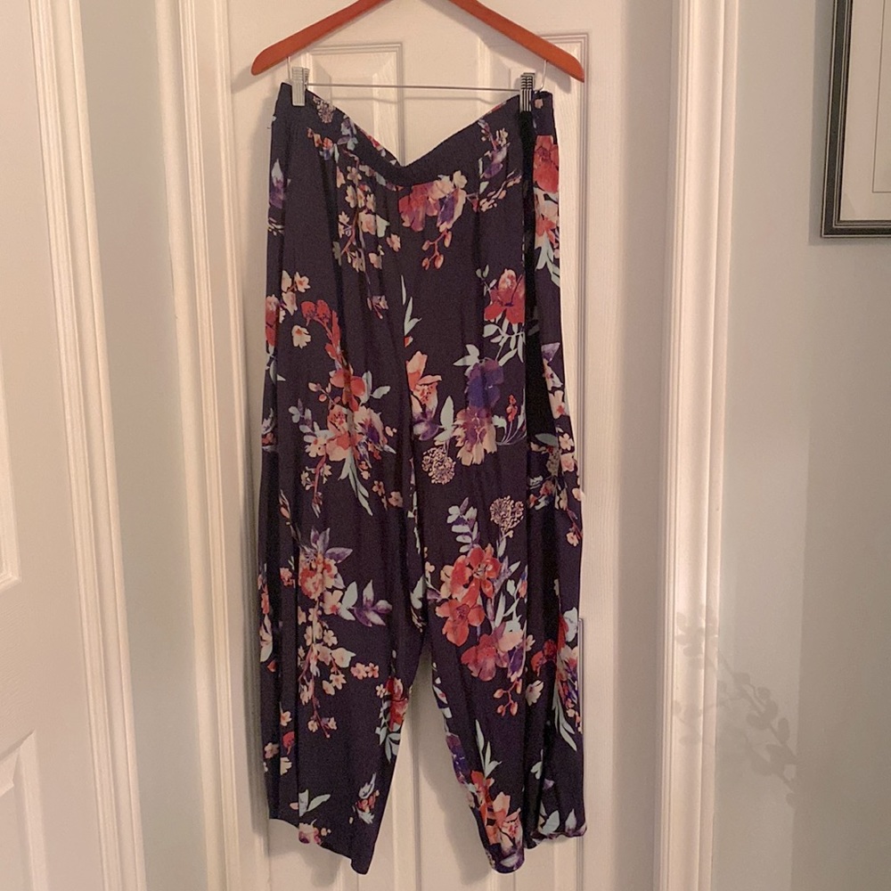 Floral Lounge Pants-Size 2X
